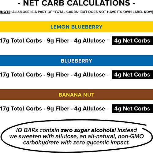 Iq Bar Brain + Body Bars, Fruit Lovers Variety | Keto, Paleo-Fri