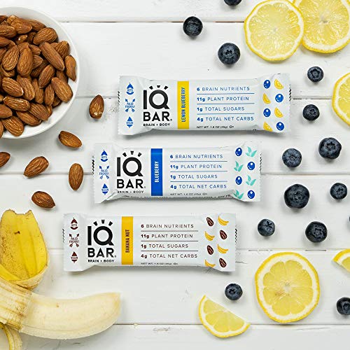 Iq Bar Brain + Body Bars, Fruit Lovers Variety | Keto, Paleo-Fri