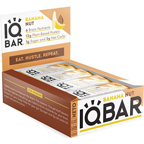 Iqbar Brain And Body Keto Protein Bars - Banana Nut Keto Bars -