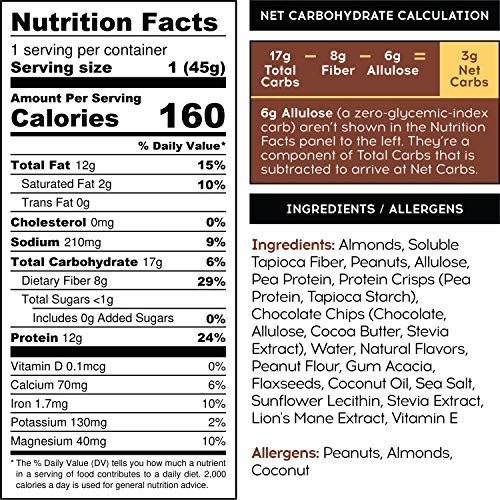 Iqbar Brain And Body Keto Protein Bars - Peanut Butter Chip Keto