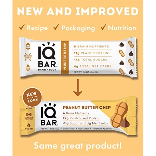 Iqbar Brain And Body Keto Protein Bars - Peanut Butter Chip Keto