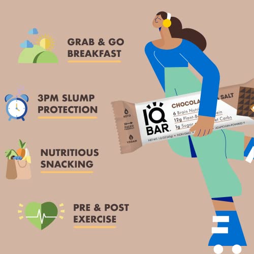 IQBAR Brain and Body Keto Protein Bars - Chocolate Lovers Variet...
