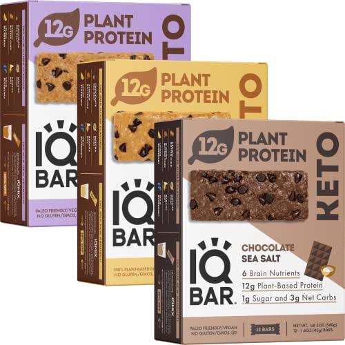 IQBAR Brain and Body Keto Protein Bars - Chocolate Lovers Variet...