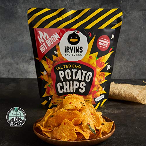 Irvins Salted Egg Potato Chips Hot Bomb 105G