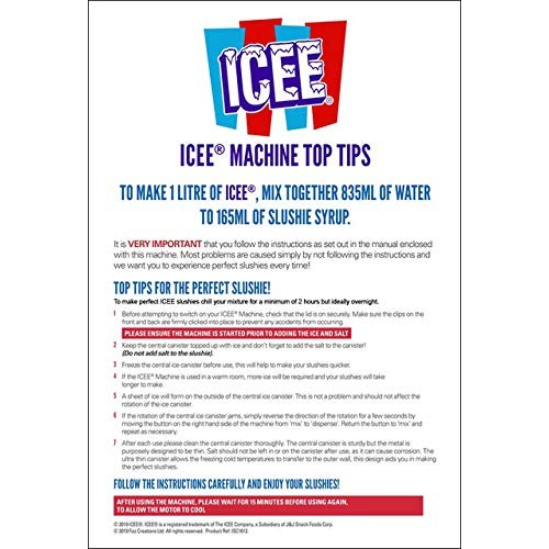 Iscream Genuine Icee Brand Cherry Flavor Syrup For Icee At Home
