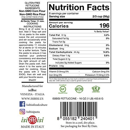 Isibisi Gluten Free Pasta Sampler - Made With Rice And Corn Flou