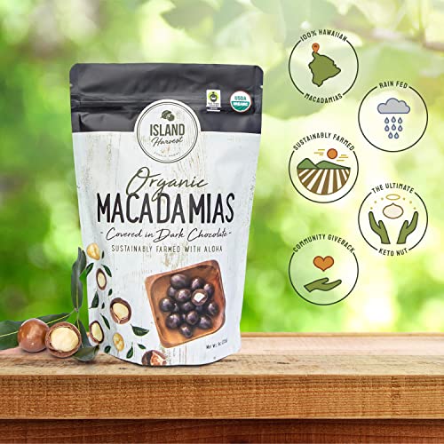 Island Harvest Dark Chocolate Covered Macadamia Nuts - Made With