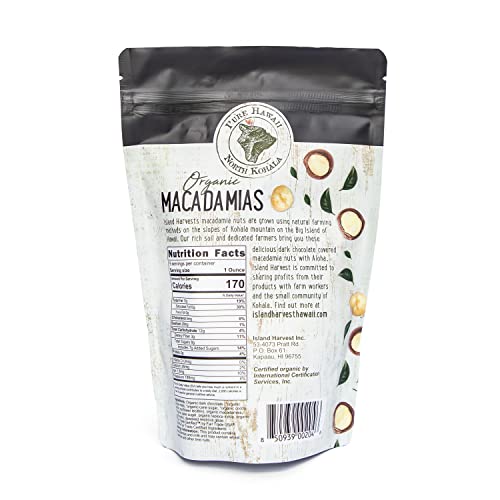 Island Harvest Dark Chocolate Covered Macadamia Nuts - Made With