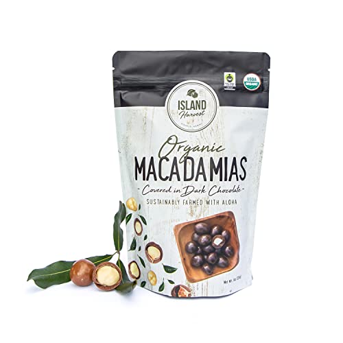 Island Harvest Dark Chocolate Covered Macadamia Nuts - Made With