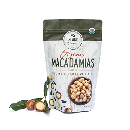 Island Harvest Unsalted Organic Macadamia Nuts - 100% Hawaiian U