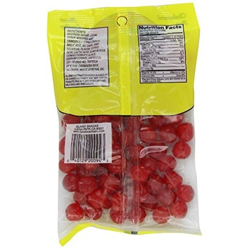 Island Snacks Sour Balls, Cherry, 9 Ounce, 6 Count