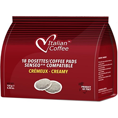 Italian Coffee Pads Compatible With Senseo Creamy, 180 Pads