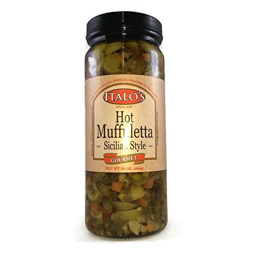 Italos Gourmet Hot Muffuletta Sicilian Style Olive Salad