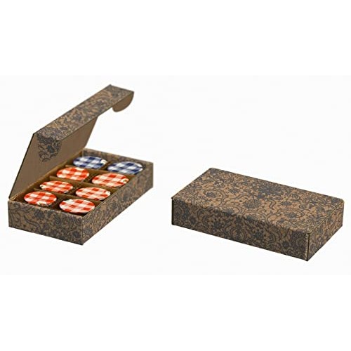 Gift Box of 8 Gourmet French Preserves, 1 oz. Mini Jars: 2 Straw...