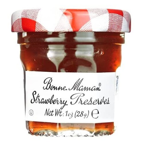 Gift Box of 8 Gourmet French Preserves, 1 oz. Mini Jars: 2 Straw...