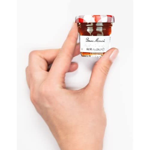 Gift Box of 8 Gourmet French Preserves, 1 oz. Mini Jars: 2 Straw...