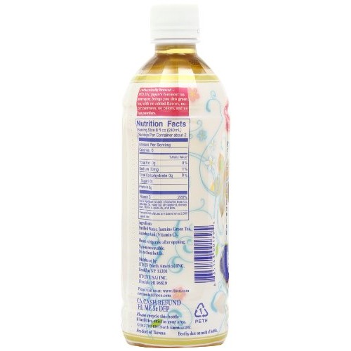 Ito En Jasmine Green Tea, Unsweetened, 16.9 Ounces Pack Of 12