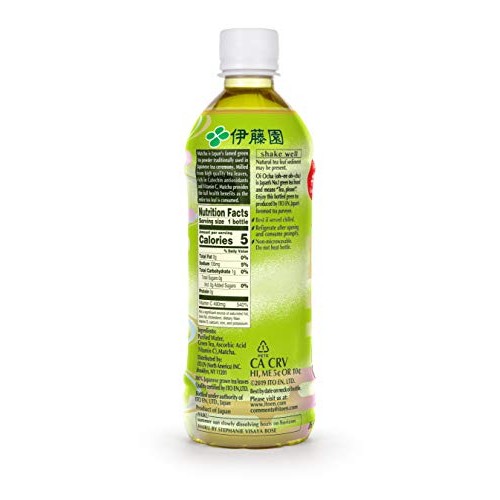 ITO EN Oi Ocha Matcha Green Tea Unsweetened, 16.9 Ounce Bottle ...