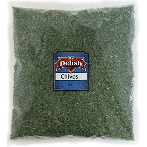 Dried Chives All Natural by Its Delish, 8 Oz Half Pound Bag