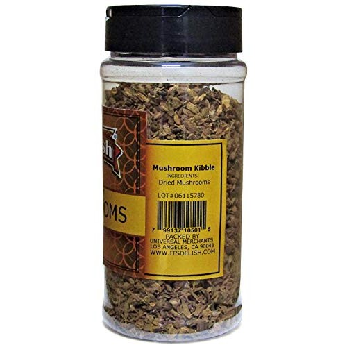 Dried Mushroom Kibble By Its Delish, 3.5 Oz Medium Jar | Dark Ch