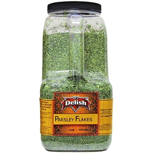Dried Parsley Flakes By Its Delish – 1 Lb Gallon Size Jug – Long