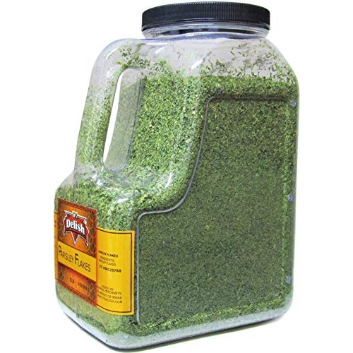 Dried Parsley Flakes By Its Delish – 1 Lb Gallon Size Jug – Long