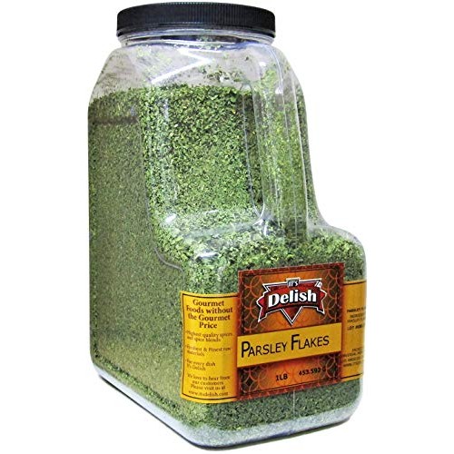 Dried Parsley Flakes By Its Delish – 1 Lb Gallon Size Jug – Long