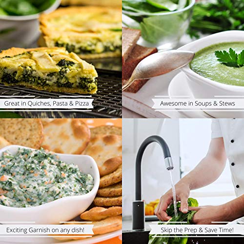 Gourmet Chopped Dried Spinach Flakes By Its Delish – 8 Oz Jumbo