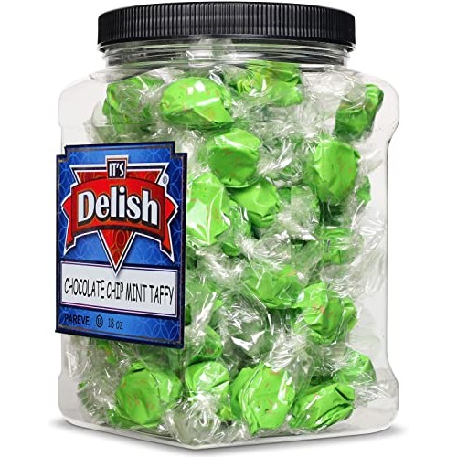 Gourmet Mint Chocolate Chip Taffy Candy Chews by Its Delish – 1...