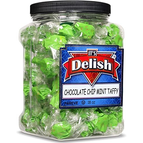 Gourmet Mint Chocolate Chip Taffy Candy Chews by Its Delish – 1...