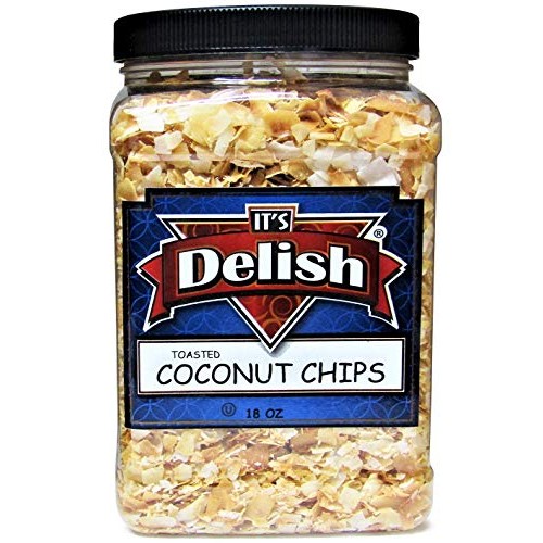 Gourmet Toasted Sweetened Coconut Chips By Its Delish – 18 Oz Ju