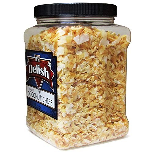 Gourmet Toasted Sweetened Coconut Chips By Its Delish – 18 Oz Ju