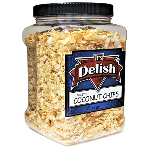 Gourmet Toasted Unsweetened Coconut Chips By Its Delish – 18 Oz