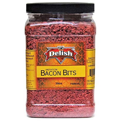 Imitation Bacon Bits By Its Delish, 30 Oz Jumbo Reusable Contain