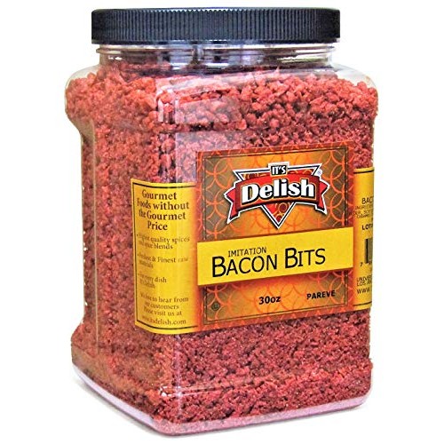 Imitation Bacon Bits By Its Delish, 30 Oz Jumbo Reusable Contain
