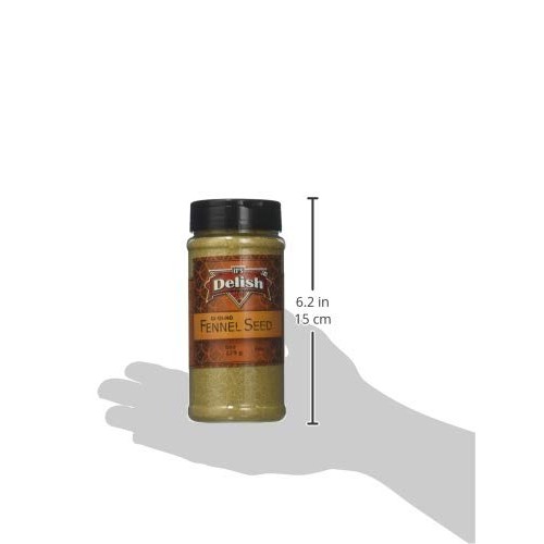 Its Delish Ground Fennel Seeds All Natural, 6 Ounce