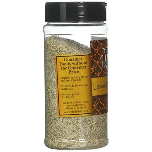 Lemon Pepper Seasoning by Its Delish, Medium Jar, 9 oz