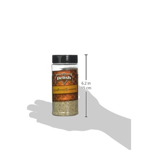 Lemon Pepper Seasoning by Its Delish, Medium Jar, 9 oz
