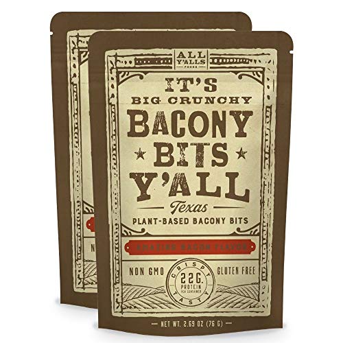 All Yalls Foods Vegan Bacon Bits - Big And Crunchy - Plant Base