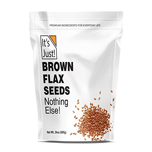 Its Just - Brown Flax Seeds, Whole, Keto Friendly Baking, 24Oz