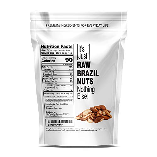 Its Just - Raw Brazil Nut 32Oz / 2 Pounds, No Ppo, Unsalted,