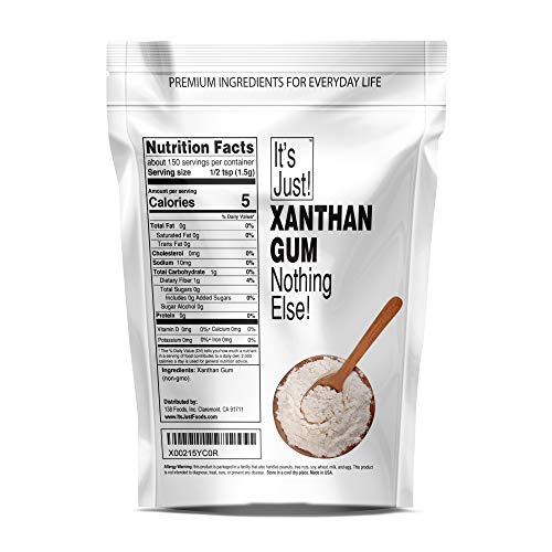 Its Just - Xanthan Gum, 8Oz, Keto Baking, Non-Gmo, Thickener Fo