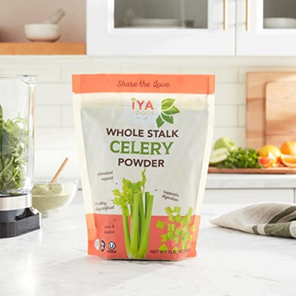 100% CELERY WHOLE FOOD – Our celery juice powder is made from on...
