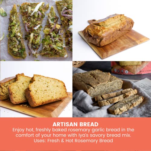 Iya Foods Artisan Rosemary Bread Baking Mix, Certified Gluten Fr