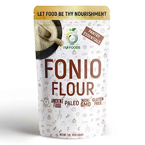 Iya Foods Fonio Flour 1 Lb. Pouch, Paleo, Vegan Premium Quality,