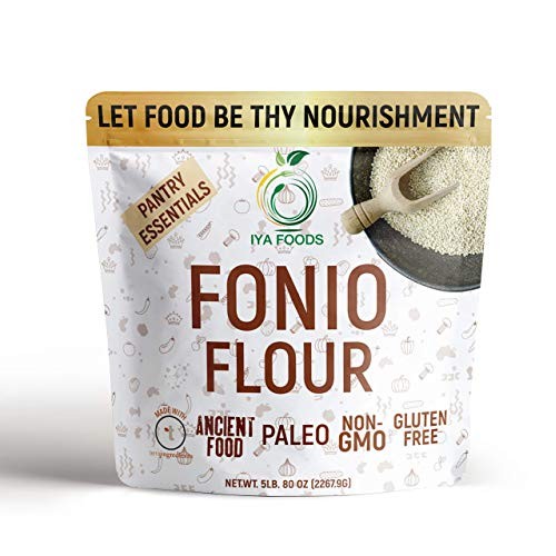 Iya Foods Fonio Flour 5 Lbs. Pouch, Paleo, Vegan Premium Quality