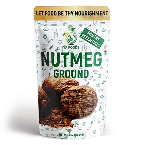 Iya Foods Ground Nutmeg 3 Oz Pack, Made From 100% Nutmeg, No Add