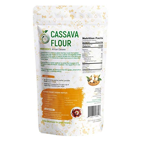 Iya Foods Premium Cassava Flour 1 Lb. Bag - Made From 100 % Yuca