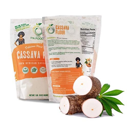 Iya Foods Premium Cassava Flour 1 Lb. Bag - Made From 100 % Yuca