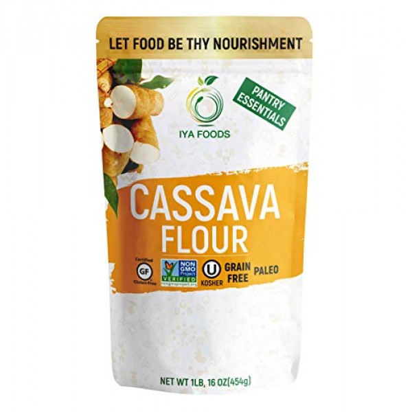 Iya Foods Premium Cassava Flour 1 lb. bag - Made From 100 % Yuca...